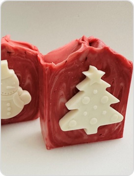 Candy cane soap